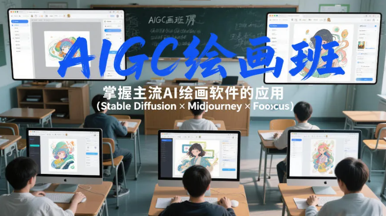 AIGC绘画班,掌握主流Ai绘画软件的应用(Stable Diffusion x Midjourney x Fooocus)