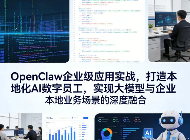 OpenClaw企业级应用实战,打造本地化AI数字员工,实现大模型与企业本地业务场景的深度融合