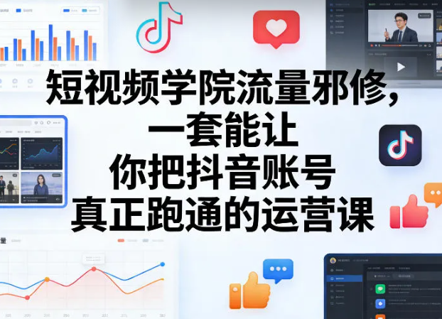 短视频学院流量邪修,一套能让你把抖音账号真正跑通的运营课