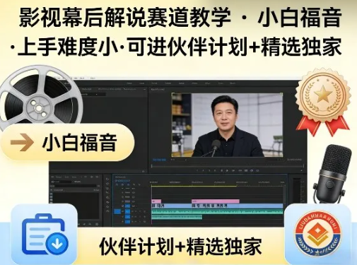某大佬的影视幕后解说赛道教学,小白福音,上手难度小,可进伙伴计划+精选独家