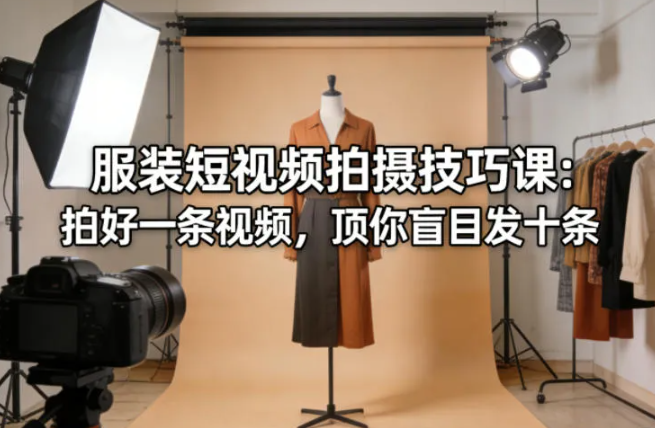 服装短视频拍摄技巧课:拍好一条视频,顶你盲目发十条